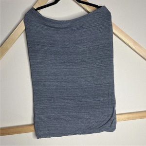 Ann Taylor LOFT XL Gray Pencil Skirt Stretchy Elastic Waist Lined Midi Gym Sport